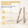 thumbnail image 3 of Uxcell 20 Pcs Tornillos de extremo doble, M5 x 50 mm pernos colgantes de acero al carbono, tornillos de madera autoperforantes para muebles de unión de madera, color zinc, 3 of 6