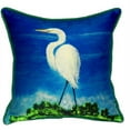 thumbnail image 3 of Betsy Drake Great Egret Large Indoor/Outdoor Pillow 18x18, 3 of 3