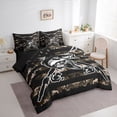 thumbnail image 2 of Erosebridal Big Bass Fish Twin Bedding Sets 7-Piece For Women Men,Abstract Camouflage US Flag Bedding Comforter Set For Teens Adults,Black Reversible, 2 of 6