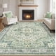 thumbnail image 1 of Alfombra Tortania, 229 x 366 cm, lavable, color verde bohemio vintage, 1 of 9