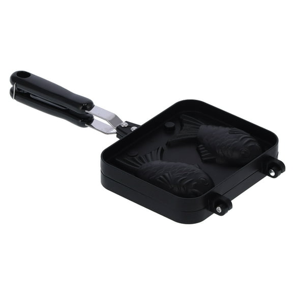 Greensen Double-Face Poêle à Frire Gaufrier Cake Maker Pan Taiyaki Pan Taiyaki Cake Maker en Forme de Poisson pour Cuisine