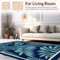 thumbnail image 2 of ODIKA 4'x6' Machine Washable Non-Slip Area Rug, Safari Palm Leaf Blue High Traffic Rug, Blue, 296589, 2 of 7
