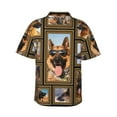 thumbnail image 4 of German Shepherd Dog Men'S 3d Print Casual Button Down Shirts, Novelty Hawaiian Short Sleeves L, 4 of 7