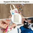 thumbnail image 6 of 24 Pcs Mini Blank Canvas Tote Bags for DIY,Reusable Handbags for Little Ones,Grocery Bags with 12-color Acrylic Paint Set,Small Sack Goody Bags for Arts & Crafts, 6 of 6