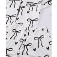thumbnail image 6 of Emy Dola S-2XL Women Summer Pajamas Set Short Sleeve Button Down Loungewear Sets 2 Pieces Pjs Set Bowknot Valentine's Sleepwear, 6 of 7