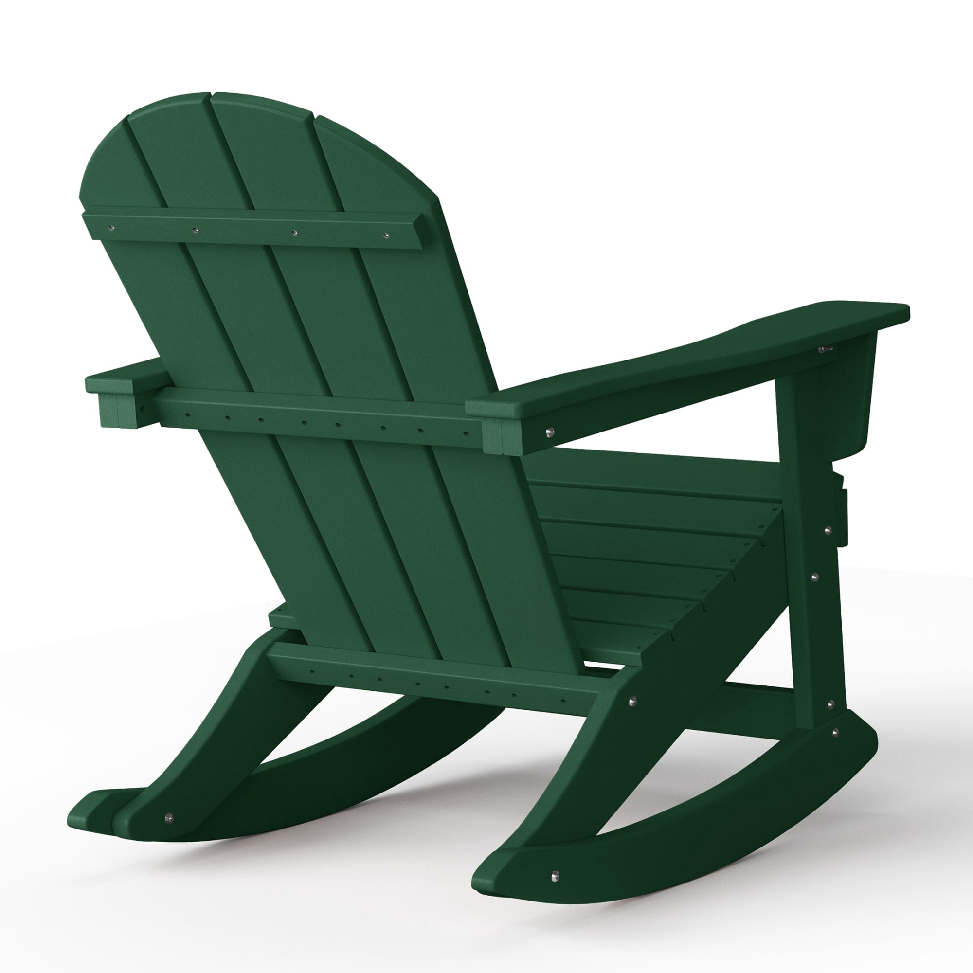 WestinTrends Malibu Outdoor Patio Porch Rocking Adirondack Chair (Set of 2), Dark Green