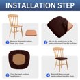 thumbnail image 5 of 4 Pack Coffee Waterproof Seat Covers for Dining Chairs,Removable Washable Anti-Dust Kitchen Chair Slipcovers,Stretch Upholstered Office Chair Seat Cushion Slipcovers Protectors, 5 of 6