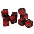 thumbnail image 1 of Milaget Lot de 10 dés Ensemble D6 Forme Carrée dés Lot Fournitures de Jeu pour Enfants et Adultes-Rouge&Noir Rouge et Noir, 1 of 9