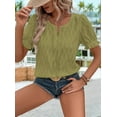 thumbnail image 4 of Womens Short Sleeve Summer Tops Olive L, 4 of 7