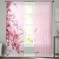 thumbnail image 3 of Pink Gradient Dense Cherry Blossom Flowers Tulle Curtains for Living Room Bedroom Modern Kitchen Sheer Curtain for Voile Curtain, 3 of 7