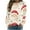 Beige, variant on Fall Fashion Must Haves Womens Cozy Santa Round Neck Pullover Sweatshirt Long Sleeve Christmas Top Women Fall Clothes My Items