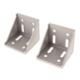 thumbnail image 3 of LOVIVER 2PK Aluminum Profile Corner Bracket L Right Angle 8080 (little bit thicker) New, 3 of 8