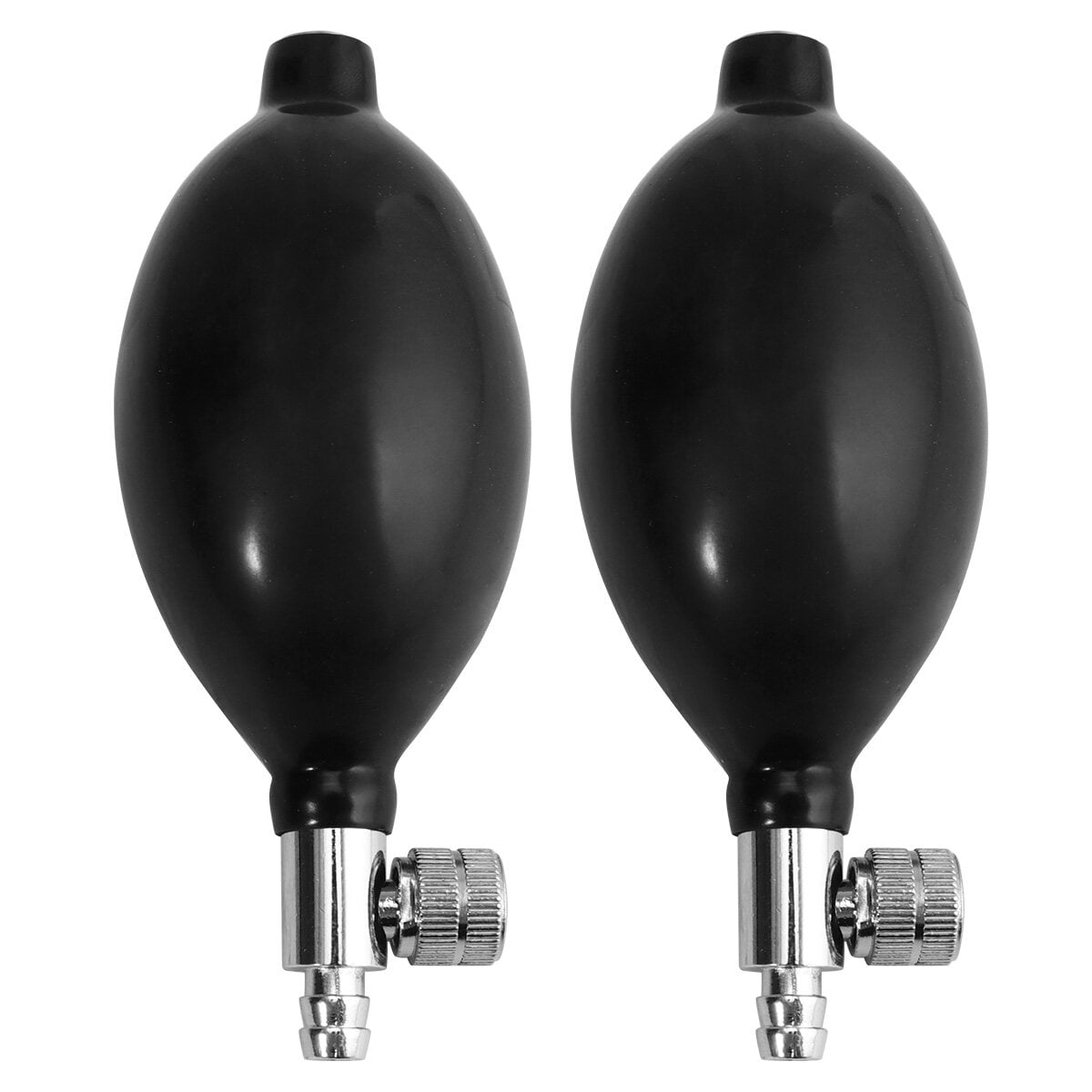 NUOLUX 2PCS Black Manual Inflation Blood Pressure Latex Bulbs with Air