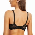 thumbnail image 3 of MELENECA Women's Full Coverage No Padding Plus Size Lace Underwire Bra Black 46C, 3 of 5