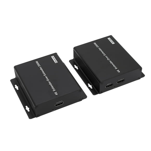 4K HD Multimedia Interface Extender, Aluminum Alloy 200M Ethernet Cable Extender, 3840x2160 At 30Hz Downward Compatible, Built in EDID Sound, HD1.4 Digital