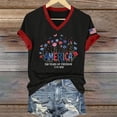 thumbnail image 6 of MEICHEN Women's 250th Anniversary V Neck Graphic Tee Casual Soft Print T Shirt Blouse Short Sleeve Summer Top, 6 of 6