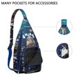 thumbnail image 2 of Ocean Predator Print Crossbody Pack - Great White Shark Hunting Pose Design, 2 of 4