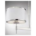 thumbnail image 6 of White with Polished Nickel Acccents Three Light Linear Chandelier from the Delphi Collection, 6 of 6