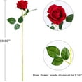 thumbnail image 4 of 12PCS Artificial Roses Silk Flowers Fake Roses Bouquet Long Stem for Home Wedding Decoration Party (Wine), 4 of 4
