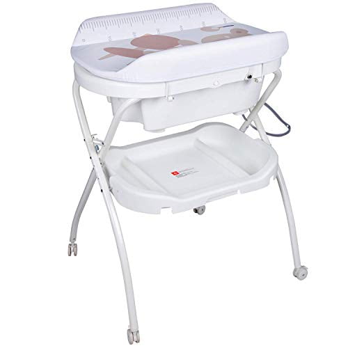 changing table with bathtub