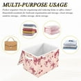thumbnail image 7 of Pink Bows Cherries Hand Drawn Foldable Storage Bin with Lid and Handle Collapsible Storage Box 16.5 x 12.6 x 11.8 inches, 7 of 7