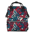 thumbnail image 1 of Disketp Geometric Elements Mochila de Pañales de Gran Capacidad con Múltiples Bolsillos, Mochila de Viaje Multifuncional para Bebé, Unisex, Moderna y Resistente, 1 of 6