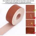 thumbnail image 3 of Lychee Pattern Leather Strap 78 Inch Long 1 Inch Wide Flat Cord Brown Leather Belt Strips for Crafts DIY Projects Clothing Pet Collars Traction Ropes Belt Keychains Wrapping, 3 of 9