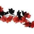 thumbnail image 2 of Morttic 2 Pcs Fall Maple Leaf Garland Hanging Black Fall Leaves Vine Artificial Autumn Garland Halloween Thanksgiving Decor for Home (Black&Orange), 2 of 8