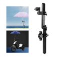 thumbnail image 4 of Soporte de montaje de Conector de soporte de montaje Estiramiento para silla de playa Cochecito al aire libre Negro CUTICAT soporte para paraguas de bicicleta, 4 of 8