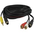 thumbnail image 3 of 4 Pin S-Video 3.5mm Audio Video S-Video 2 RCA Cable For PC TV 10FT 3M, 3 of 3