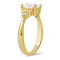 thumbnail image 2 of 14k Gold Over Silver Oval-cut Cubic Zirconia CZ Ring, 2 of 2