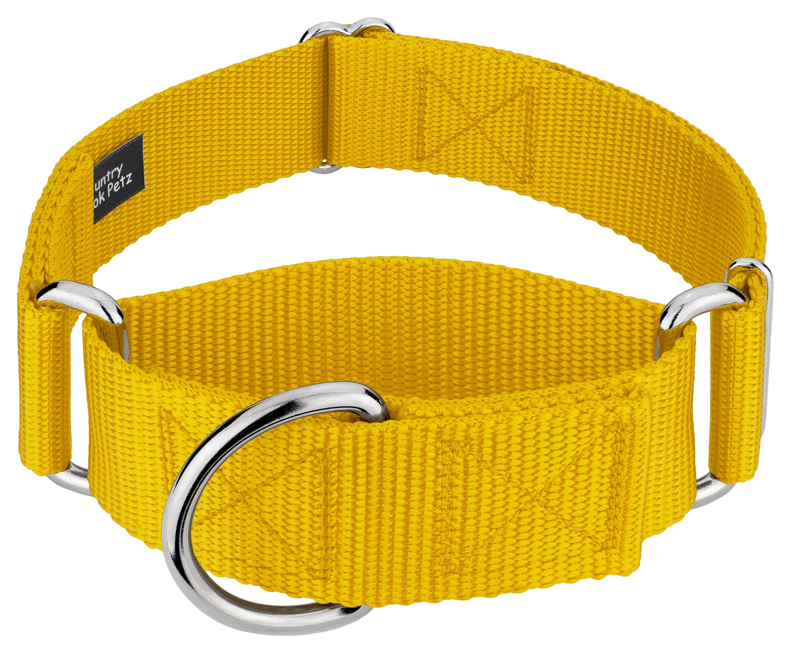 Country Brook Petz® 1 1/2 inch Gold Martingale Heavyduty Nylon Dog