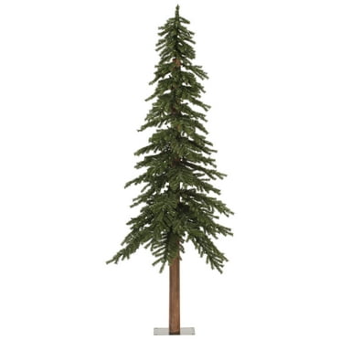 Vickerman 8' Natural Alpine Artificial Christmas Tree, Unlit - Faux Christmas Tree - Seasonal Indoor Home Decor