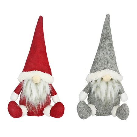 

2Pcs Christmas Doll Ornaments Desktop Doll Decoration Lovely Doll Adornments