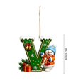 thumbnail image 2 of 26 Green Alphabet Ornaments for Christmas Tree,A-Z Letter Christmas Tree Pendant with Xmas Tree,Mini 2D Flat Hanging Decorations for Christmas Tree Party Gifts, 2 of 6
