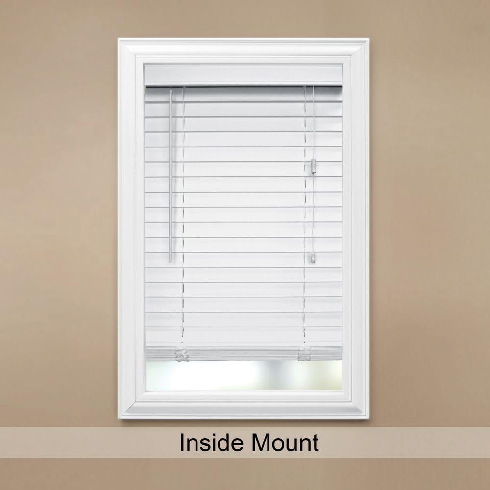 2 Pack Home Decorators White In Faux Wood Blind 39 W X 72 L Actual Size 38 5 Home Decorators White 2 In Faux Wood