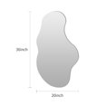 thumbnail image 2 of Asymmetrical Irregular Cloud Shape Frameless LED Lighted Decorative Wall Mirror, 36x24 inches, 2 of 7