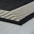 thumbnail image 5 of 5x8 Water Resistant, Indoor Outdoor Rugs for Patios, Front Door Entry, Entryway, Deck, Porch, Balcony | Outside Area Rug for Patio | Black, Striped Border | Size: 5'3'' x 7'3'', 5 of 8