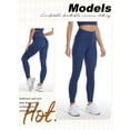 thumbnail image 7 of QAFOPEH Women High Waisted Back Cross Strappy Butt Lifting Solid Color Legging, 7 of 7