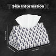 thumbnail image 6 of Goofa Blue Leaves Pattern Triangle Square Tissue Box Cover, Modern PVC Leathe Facial Paper Holder,Decorative Holder/Organizer for Bathroom Vanity Countertop, 6 of 9