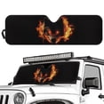 thumbnail image 2 of Uorisanigo Windshield Sun Shade for Jeep Wrangler JL 2/4 Door, Fire Wolf Print Front Window Sunshade for 2024 2025 Jeep Wrangler 4XE, Windshield Sun Visor Blocks for UV and Heat, 1pc, 2 of 7