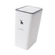 thumbnail image 5 of Cubo de basura, bote de basura, con tapa, contenedor de almacenamiento de basura multifunción para el hogar, Blanco, 5 of 9