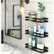 thumbnail image 3 of Juego de 2 estantes para especias, estante de pared para cocina, estante de almacenamiento para especias, ahorro de espacio, 30125,5 cm, negro, 3 of 5
