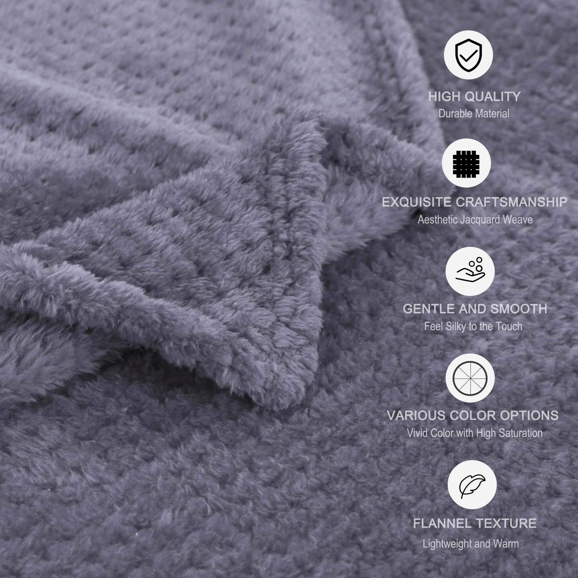 Unique Bargains Soft Flannel Fleece Velvet Blanket Light Purple 60" x 78"
