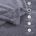 thumbnail image 6 of REGALWOVEN Bed Blanket Mesh Soft Plush Fleece Blanket Full 70"x78", Light Purple, 6 of 8