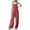 Red, variant on Casual Shoulder Strap Adjustable Buckle Pocket Overalls Rompers for Women Knitted, Comfortable, Stylish