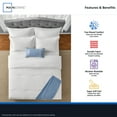 thumbnail image 4 of Mainstays King Comforter Set, All-Season, 5-Piece, White Matelasse Tonal Stripe, 4 of 15