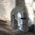 thumbnail image 3 of Medieval Barbute Knight Helmet fully wearable helmet, 3 of 7