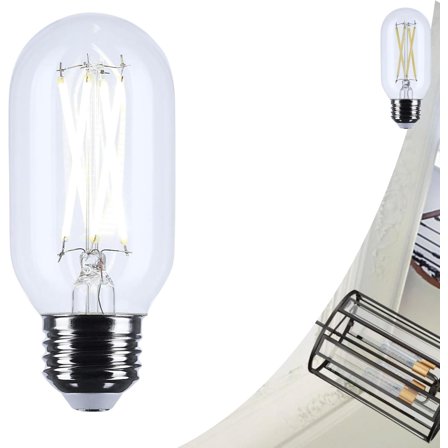 Satco S12534 T14 LED Light Bulb 5.5W 120V 3000K 500 Lumen E26 Medium Base 92 CRI Dimmable Wet Rated IP65 Enclosed Fixture Rated (1 Pack)