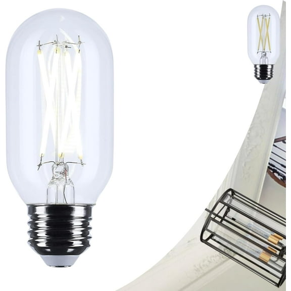 Satco S12534 T14 LED Light Bulb 5.5W 120V 3000K 500 Lumen E26 Medium Base 92 CRI Dimmable Wet Rated IP65 Enclosed Fixture Rated (1 Pack)